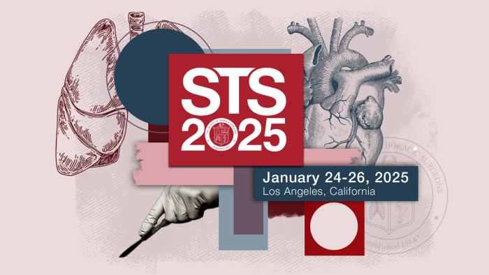 STS 2025 - illustrated collage, heart, lungs, scalpel