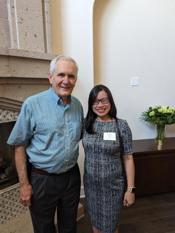 Rep. Lloyd Doggett with STS Member Dr. Dawn Hui