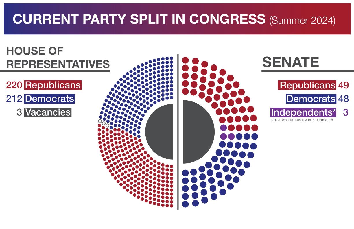 house and senate informational graphic, summer 2024