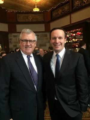 Stephen J. Lahey, MD (left) attending an event for Sen. Chris Murphy (D-CO)